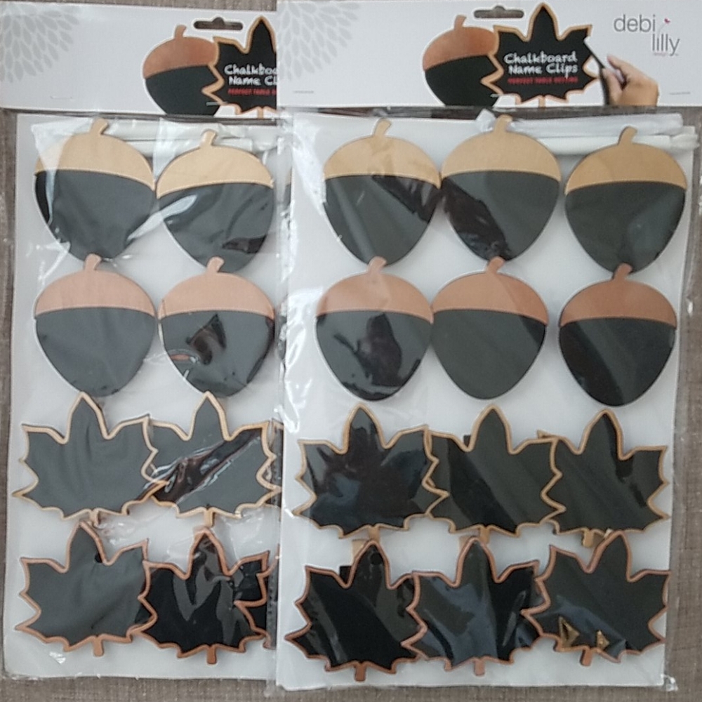 New Debi Lilly Fall Chalkboard Name Clips
